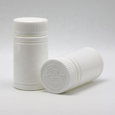Bouteille en plastique PE ronde de 120 ml avec capuchon à vis pour comprimés