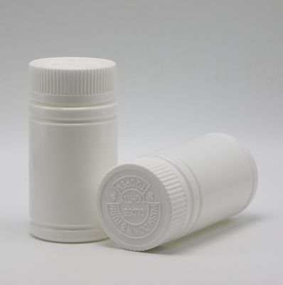 Bouteille en plastique PE ronde de 120 ml avec capuchon à vis pour comprimés