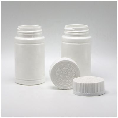 Bouteille en plastique PE ronde de 120 ml avec capuchon à vis pour comprimés