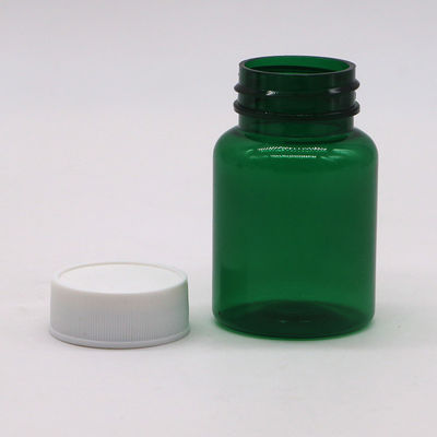 Médecine industrielle Bouteille en plastique PET de 50 ml avec bouchon à vis et étiquette imprimée sur mesure