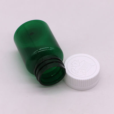 Médecine industrielle Bouteille en plastique PET de 50 ml avec bouchon à vis et étiquette imprimée sur mesure