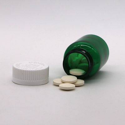 Médecine industrielle Bouteille en plastique PET de 50 ml avec bouchon à vis et étiquette imprimée sur mesure