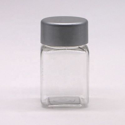 Bouteille en plastique PET de forme carrée transparente de 30 ml pour supplément de médicament