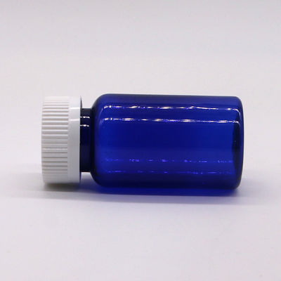 Bouteille en plastique PET de forme ronde de 75 ml avec bouchon à vis et service d'impression d'étiquettes personnalisées