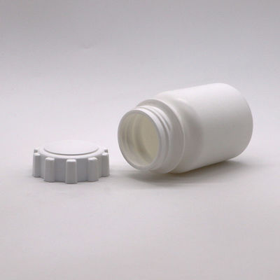Tablette solide de médicament Capsule de stockage Bouteille en plastique PE de 175 ml avec couvercle à engrenages