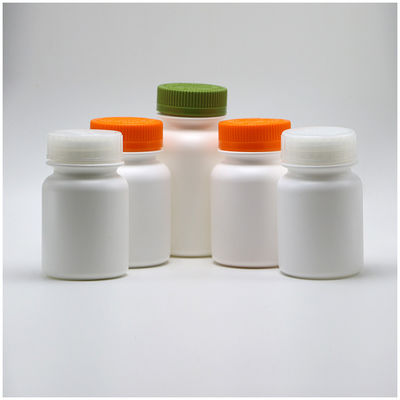 Tablette solide de médicament Capsule de stockage Bouteille en plastique PE de 175 ml avec couvercle à engrenages