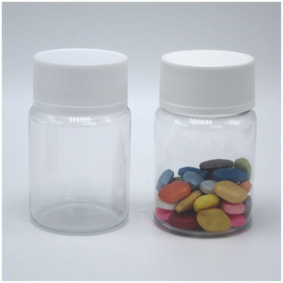Pilule PET ambrée rechargeable de 60 ml Capsule Bouteille d' huile de poisson avec bouchon à vis en aluminium argenté