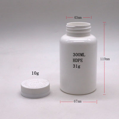 300 ml/10 oz HDPE bouteille en plastique ronde capsule pour pilule