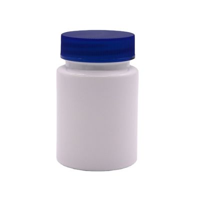 Bouteille en HDPE de 80 ml, bouche large, contenant des capsules vides avec bouchon à vis et bouchon de sécurité pour enfants