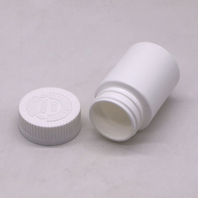 Bouteille en HDPE de 80 ml, bouche large, contenant des capsules vides avec bouchon à vis et bouchon de sécurité pour enfants