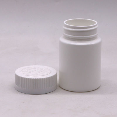 Bouteille en HDPE de 80 ml, bouche large, contenant des capsules vides avec bouchon à vis et bouchon de sécurité pour enfants