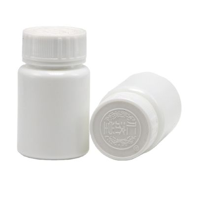 Contenant de comprimés en plastique blanc portable HDPE de 30 ml avec capuchon de sécurité pour enfants
