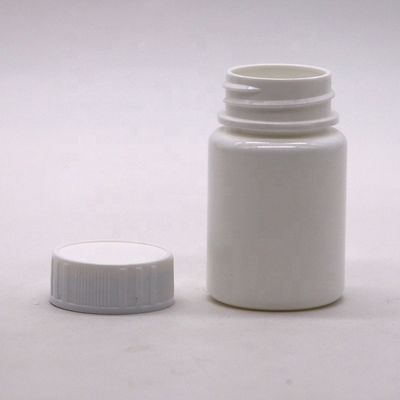 Contenant de comprimés en plastique blanc portable HDPE de 30 ml avec capuchon de sécurité pour enfants