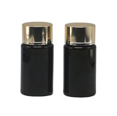 Container pour comprimés de médecine plastique en PET 50ML avec revêtement en or et argent
