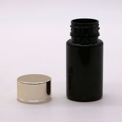 Container pour comprimés de médecine plastique en PET 50ML avec revêtement en or et argent