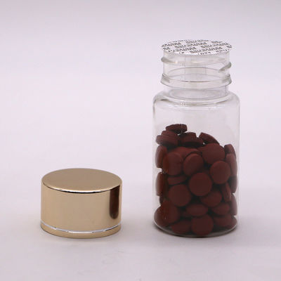 Container pour comprimés de médecine plastique en PET 50ML avec revêtement en or et argent