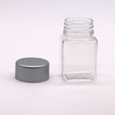 Bouteilles carrées en plastique PET de 60 ml avec capuchon à vis en plastique pour comprimés