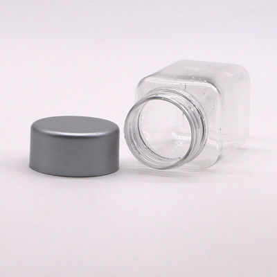 Bouteilles carrées en plastique PET de 60 ml avec capuchon à vis en plastique pour comprimés