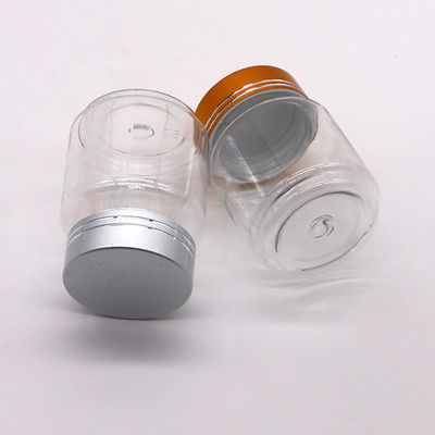 70 ml de PET de qualité alimentaire en plastique délicat, bouteille de pilule en capsule avec plaque d'or
