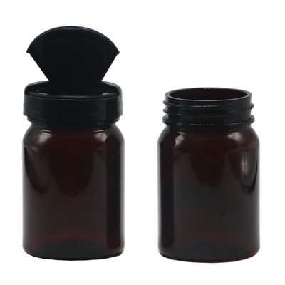 Impression par écran 80 ml PET bouteille rechargeable en plastique médical pour pilule capsule