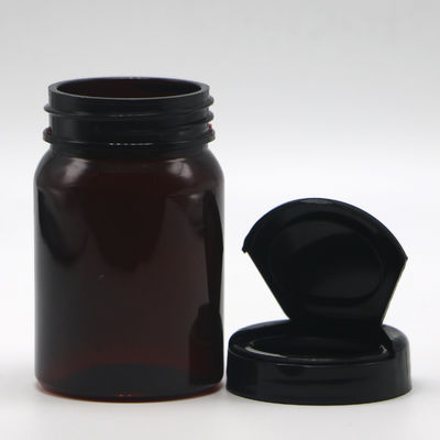 Impression par écran 80 ml PET bouteille rechargeable en plastique médical pour pilule capsule