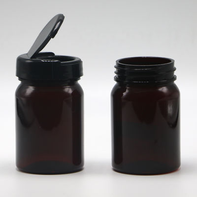 Impression par écran 80 ml PET bouteille rechargeable en plastique médical pour pilule capsule
