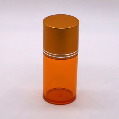 Bouteille transparente en plastique de 80 ml en PET en forme de cylindre à large bouche avec couvercle en aluminium facile à utiliser