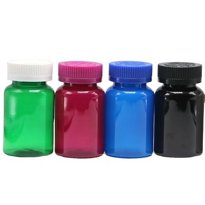 Bouteilles de supplément translucides 120 ml 4 oz Bouteilles de capsules en PET avec bouchon de sécurité