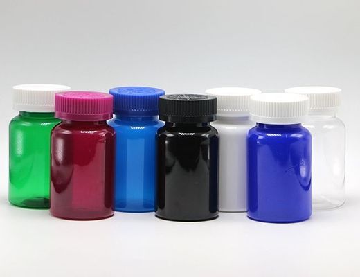 Bouteilles de supplément translucides 120 ml 4 oz Bouteilles de capsules en PET avec bouchon de sécurité