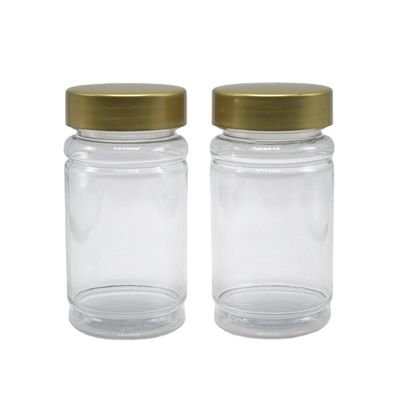 Collier PET 120 ml Bouteille en plastique en forme de bambou Bouchon à vis pour pilule Capsule Supplément de médicament pour comprimés