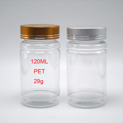 Collier PET 120 ml Bouteille en plastique en forme de bambou Bouchon à vis pour pilule Capsule Supplément de médicament pour comprimés