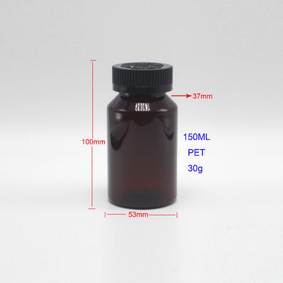 Comprimés/capsules/poudre/pilules Bouteille en PET en couleur personnalisée avec matériau 150 ml/5 oz