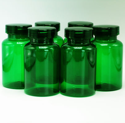 Bouteille en PET de médecine industrielle de couleur personnalisée 150 ml / 5 oz avec un capuchon en aluminium CRC en relief