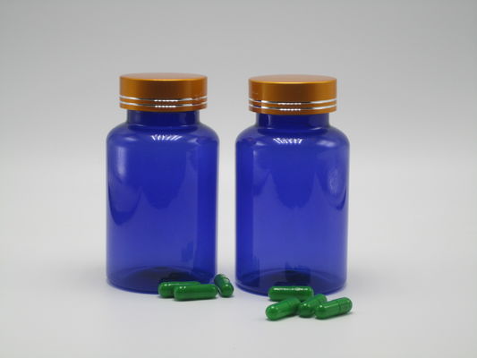Bouteille en PET de médecine industrielle de couleur personnalisée 150 ml / 5 oz avec un capuchon en aluminium CRC en relief