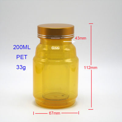 200 ml de pots en plastique PET transparents de couleur personnalisée pour les contenants de stockage alimentaire