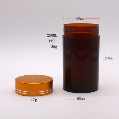 Bouteille en PET en plastique pour capsules de compléments alimentaires et suppléments à base de plantes