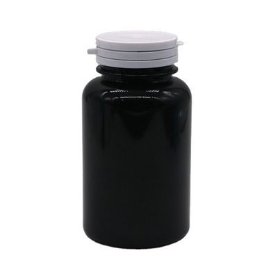 Personnaliser la couleur PET 250 ml bouteille en plastique rond pour le contenant de la capsule de médicament