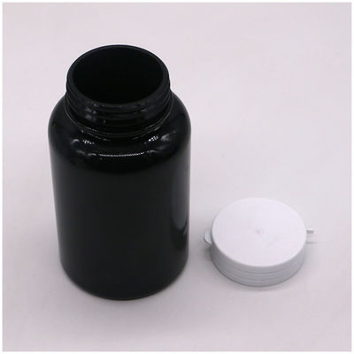 Personnaliser la couleur PET 250 ml bouteille en plastique rond pour le contenant de la capsule de médicament
