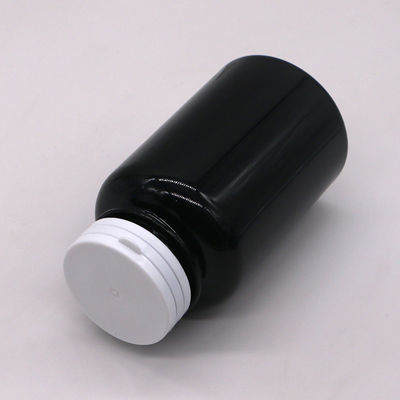 Personnaliser la couleur PET 250 ml bouteille en plastique rond pour le contenant de la capsule de médicament