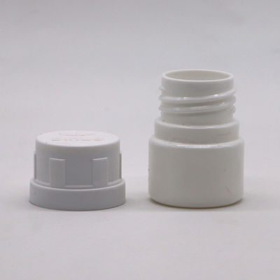 Bouteille de médicaments solides vide et rechargeable en HDPE blanc de 25 ml pour poudre chimique