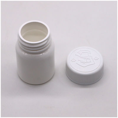 Bouteille en plastique HDPE de petite capacité de 40 ml avec bouchon à vis et impression d'étiquette personnalisée