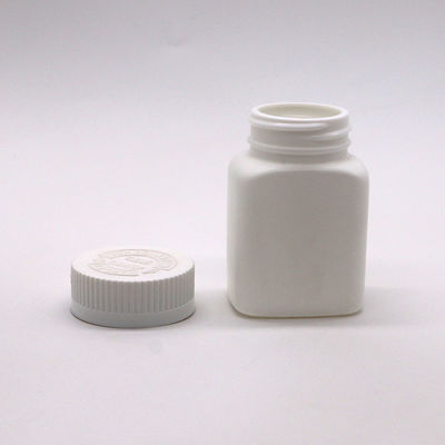 Bouteille en plastique de forme carrée en HDPE de 85 ml pour le stockage de comprimés solides