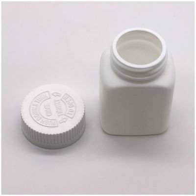 Bouteille en plastique de forme carrée en HDPE de 85 ml pour le stockage de comprimés solides
