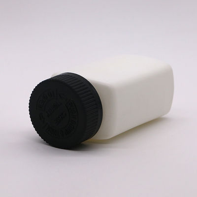 Capille à vis 120 ml HDPE en forme carrée, couleur personnalisée, contenant une bouteille de pilule vide