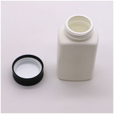 Capille à vis 120 ml HDPE en forme carrée, couleur personnalisée, contenant une bouteille de pilule vide