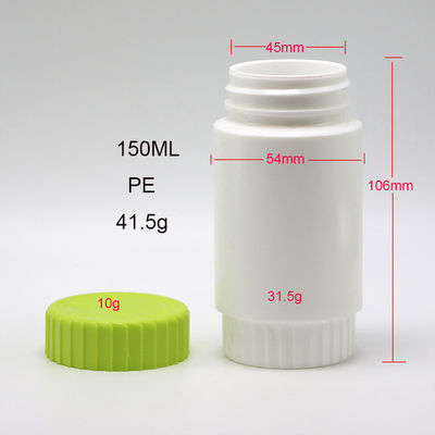 HDPE 175mL Bouteille en plastique en PE de forme ronde pour le stockage de suppléments de médicaments