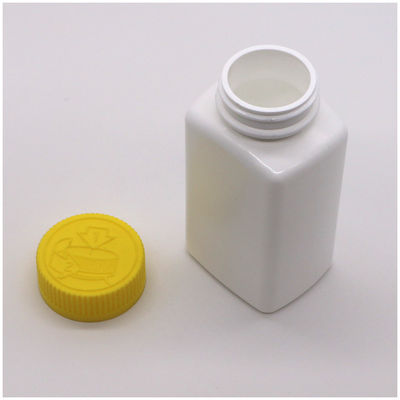6OZ 180ml HDPE en forme carrée Comprimé Tablette Bouteille de médicament pour médecine Nutrition alimentaire