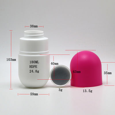 Matériau du collier HDPE en forme de capsule 6 oz Bouteilles en plastique mates vides avec bouchon à vis