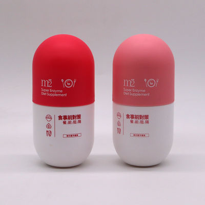 Matériau du collier HDPE en forme de capsule 6 oz Bouteilles en plastique mates vides avec bouchon à vis