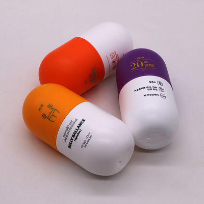 Matériau du collier HDPE en forme de capsule 6 oz Bouteilles en plastique mates vides avec bouchon à vis